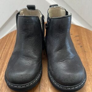 Kids Black Leather Boots